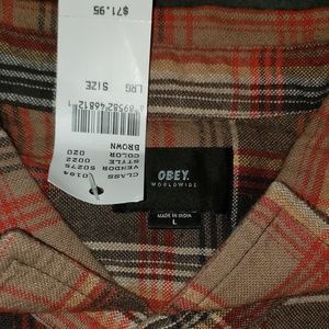 Obey Shirts - Men's Obey Button-Up Flannel Obey Shirts - Men's Obey Button-Up Flannel